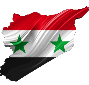 Map Syria Asia Flags 