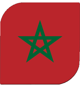 Quadrato Marocco Africa Bandiere 