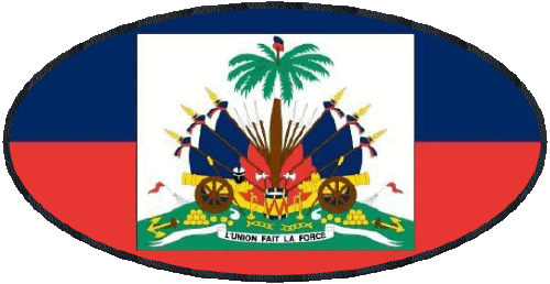 Oval Haití América Banderas 