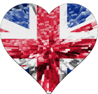Cuore UK Europa Bandiere 
