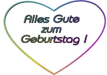 001 Herz Alles Gute zum Geburtstag Tedesco Messagi 