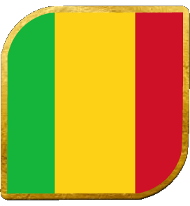 Square Mali Africa Flags 