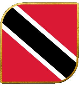 Carré Trinité et Tobago Amériques Drapeaux 