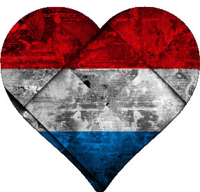 Cuore Lussemburgo Europa Bandiere 