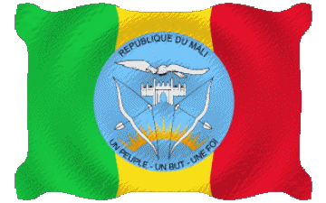 Welligkeit Mali Afrika Fahnen 