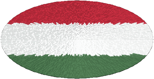Oval Hungary Europe Flags 