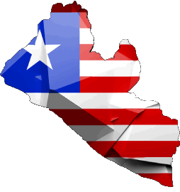 Map Liberia Africa Flags 