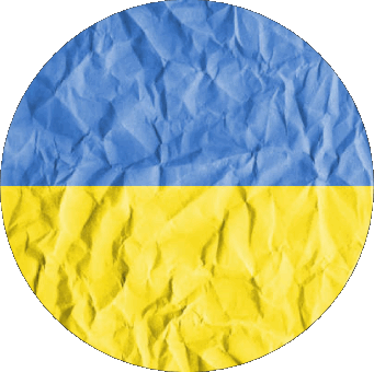 Tondo Ucraina Europa Bandiere 