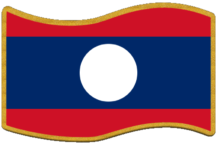 Rectangle Laos Asie Drapeaux 