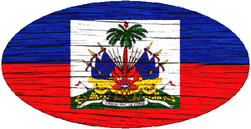 Oval Haiti Amerika Fahnen 