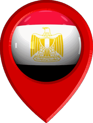 Location Pin Egypt Africa Flags 