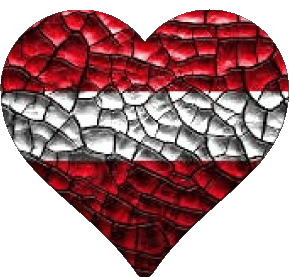 Cuore Lettonia Europa Bandiere 