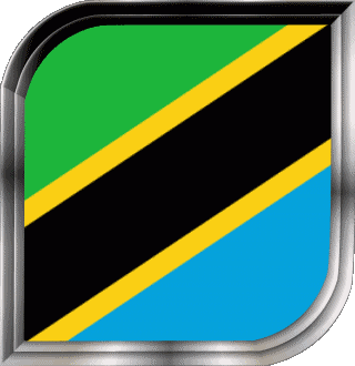 Carré Tanzanie Afrique Drapeaux 