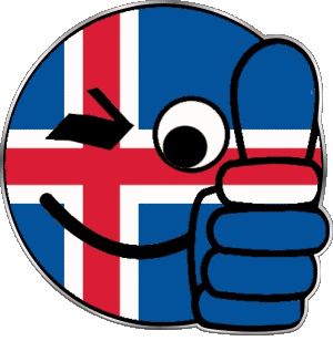 Smiley - OK Iceland Europe Flags 
