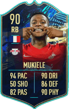 Nordi Mukiele Francia F I F A - Jugadores  cartas Vídeo Juegos Multimedia 