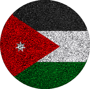 Round Jordan Asia Flags 