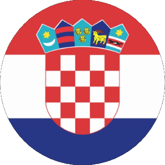 Rond Croatie Europe Drapeaux 