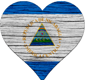Cuore Nicaragua America Bandiere 