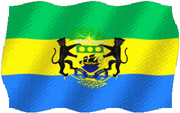 Ondulation Gabon Afrique Drapeaux 