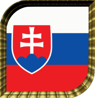 Square Slovakia Europe Flags 
