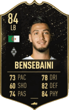 Ramy Bensebaini Argelia F I F A - Jugadores  cartas Vídeo Juegos Multimedia 