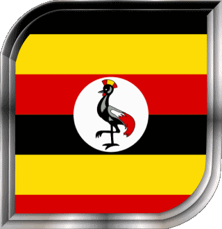 Carré Ouganda Afrique Drapeaux 