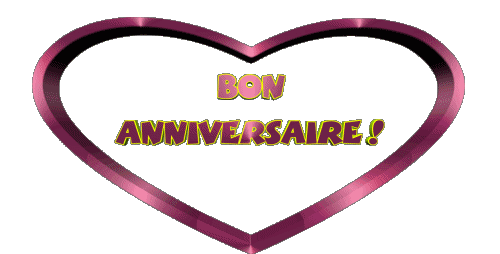 002 Coeur Bon Anniversaire Francés Mensajes 