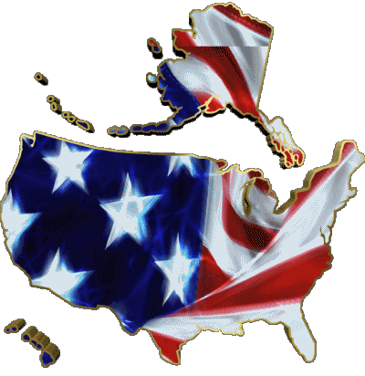 Map U.S.A - National America Flags 