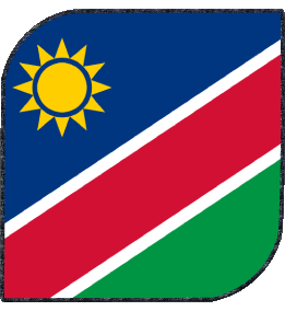 Square Namibia Africa Flags 