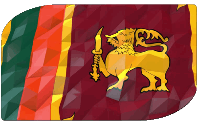 Rechteck Sri Lanka Asien Fahnen 