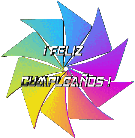 016 Sfondo trasparente Abstracto - Geométrico Feliz Cumpleaños Spagnolo Messagi 