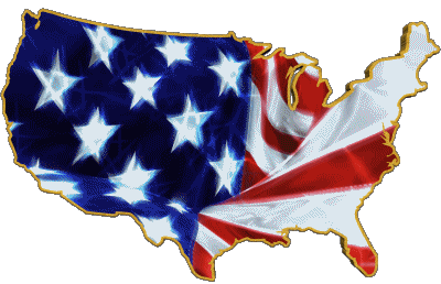 Carta Geografica U.S.A - Nazionale America Bandiere 