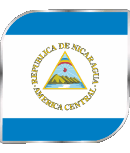 Square Nicaragua America Flags 
