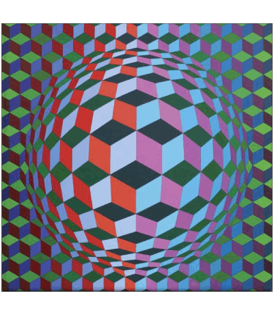 Victor Vasarely Artiste  Peintre Humour - Fun 