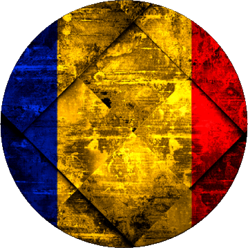 Rond Tchad Afrique Drapeaux 