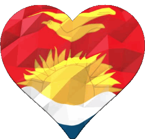 Coeur Kiribati Océanie Drapeaux 