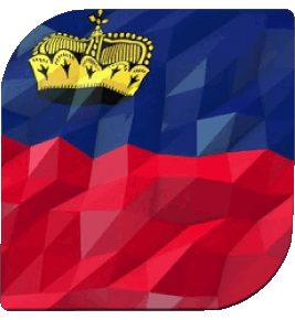 Square Liechtenstein Europe Flags 