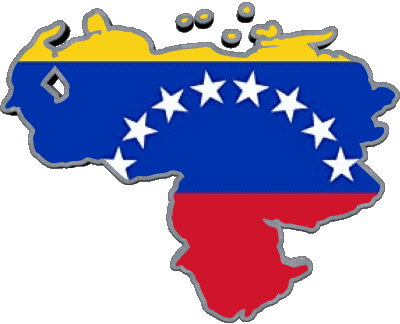 Map Venezuela America Flags 
