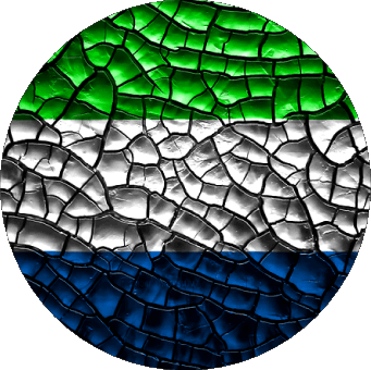 Round Sierra Leone Africa Flags 