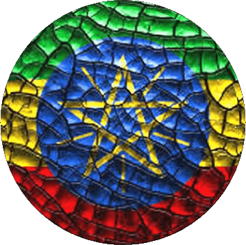 Round Ethiopia Africa Flags 