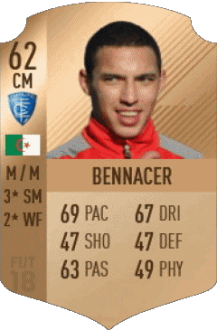 Ismaël Bennacer Algerien F I F A - Karten Spieler Videospiele Multimedia 