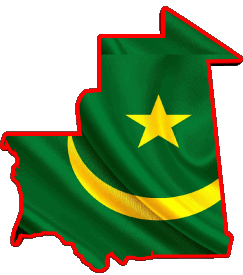Carte Mauritanie Afrique Drapeaux 