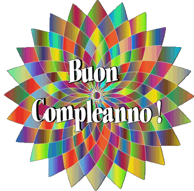 022 Fondo transparente Astratto - Geometrico Buon Compleanno Italiano Mensajes 