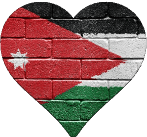 Heart Jordan Asia Flags 