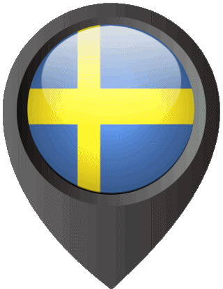 Location Pin Sweden Europe Flags 