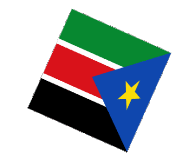 Esfera - Cubo Sudán del Sur África Banderas 