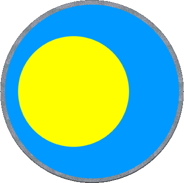 Round Palau Oceania Flags 