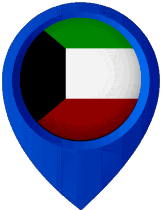 Epingle de Localisation Koweït Asie Drapeaux 