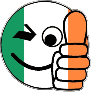 Smiley - OK Irland Europa Fahnen 