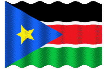 Ondulation Soudan Sud Afrique Drapeaux 